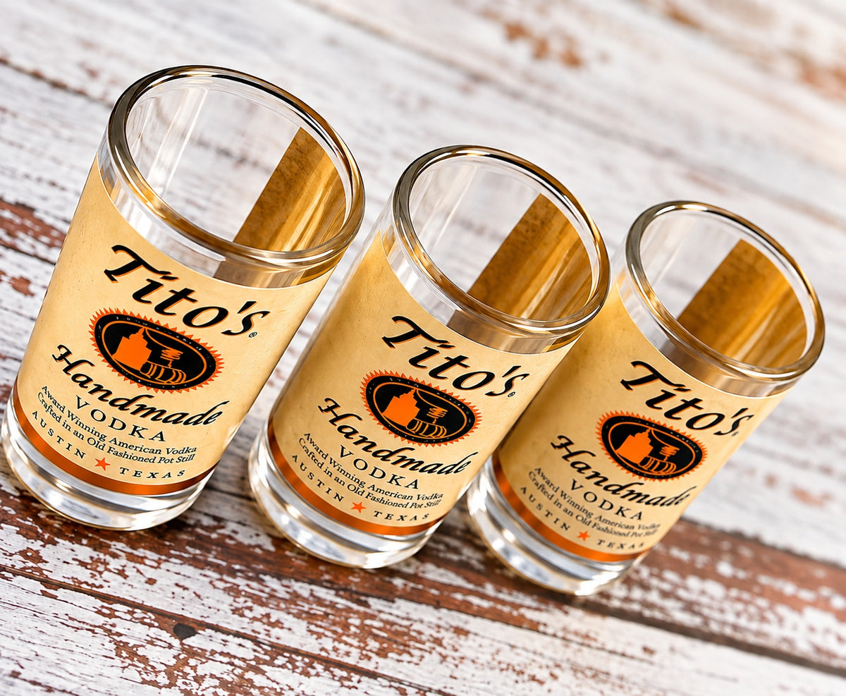 Tito's Vodka Bottle Shot Glass