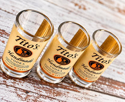 Tito's Vodka Bottle Shot Glass