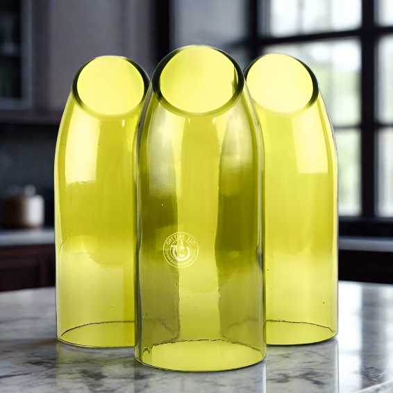 Wine Bottle Candle Cover Set - Low Slanted Cut