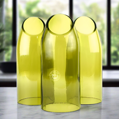 Wine Bottle Candle Cover Set - Low Slanted Cut