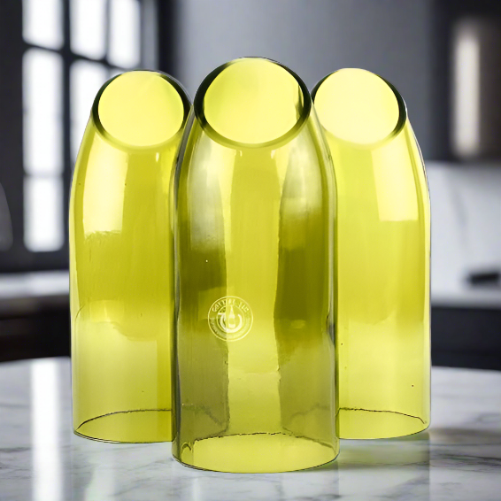 Wine Bottle Candle Cover Set - Low Slanted Cut