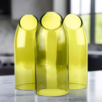 Wine Bottle Candle Cover Set - Low Slanted Cut