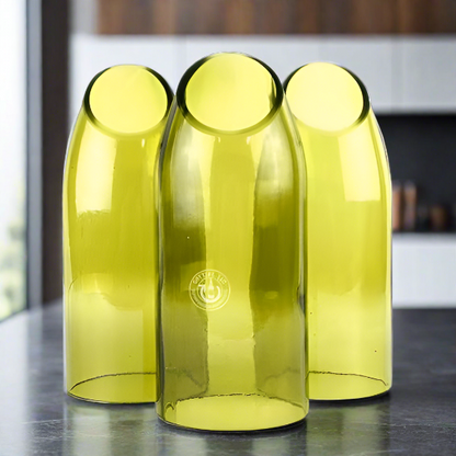 Wine Bottle Candle Cover Set - Low Slanted Cut