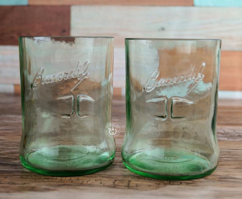 Bacardi Rum Bottle 12oz Glass Set