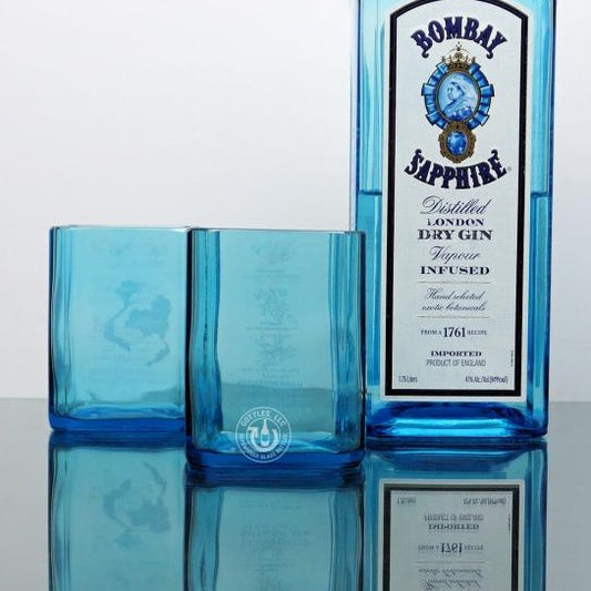 Bombay Sapphire Gin Bottle 12oz Glass Set