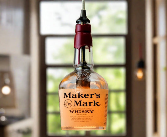 Maker's Mark Whisky Bottle Pendant Light