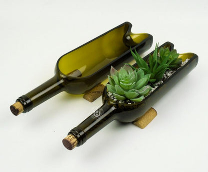 Wine Bottle Planter Set