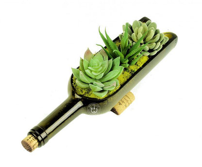 Wine Bottle Planter Set