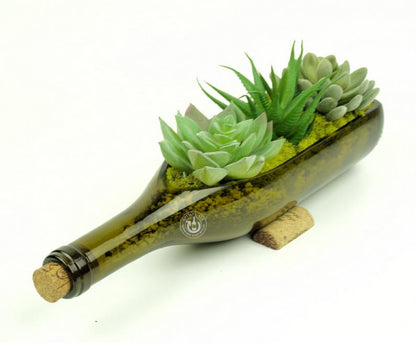 Wine Bottle Planter Set