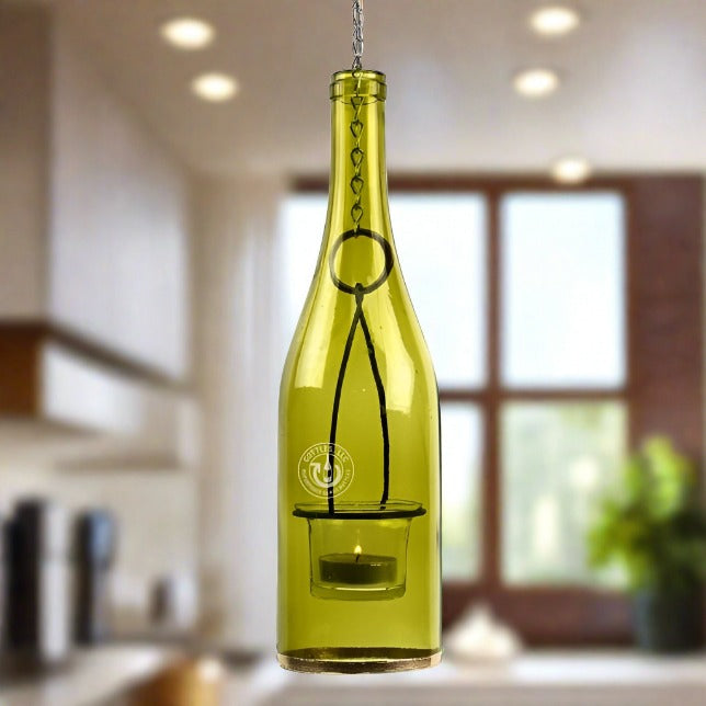 Wine Bottle Hanging Lantern