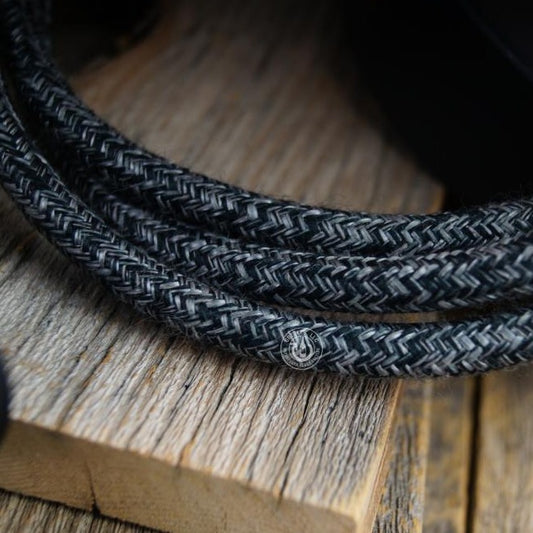 Black Linen Cloth Covered Vintage Light Cord