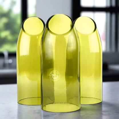 Wine Bottle Candle Cover Set - Low Slanted Cut